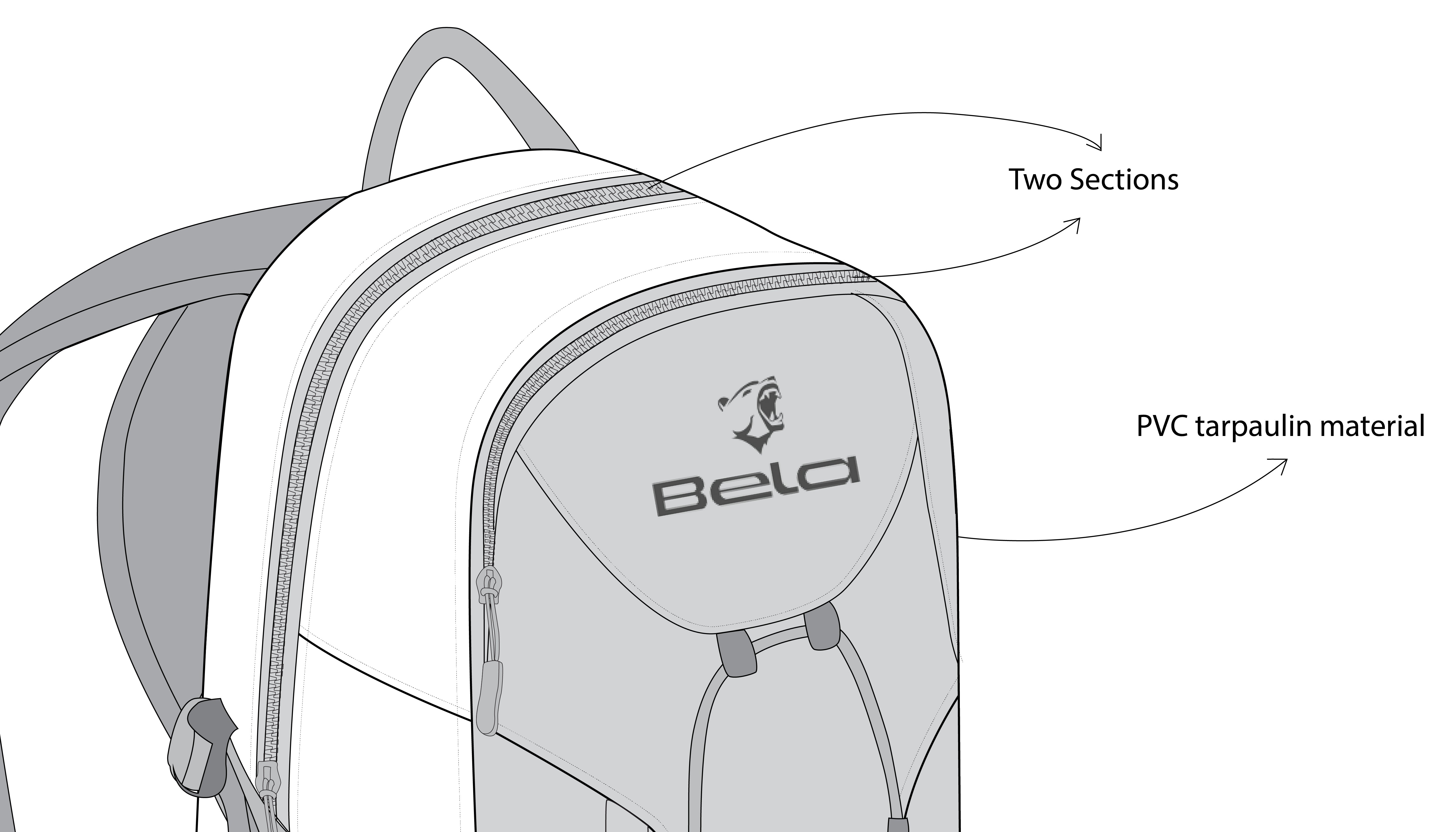 BELA Shadow Hiker Black Yellow - Motorbike Bag