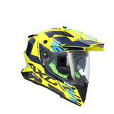 AXOR X-CROSS D/V X1 MOTORCYCLE HELMET FLUORESCENT YELLOW