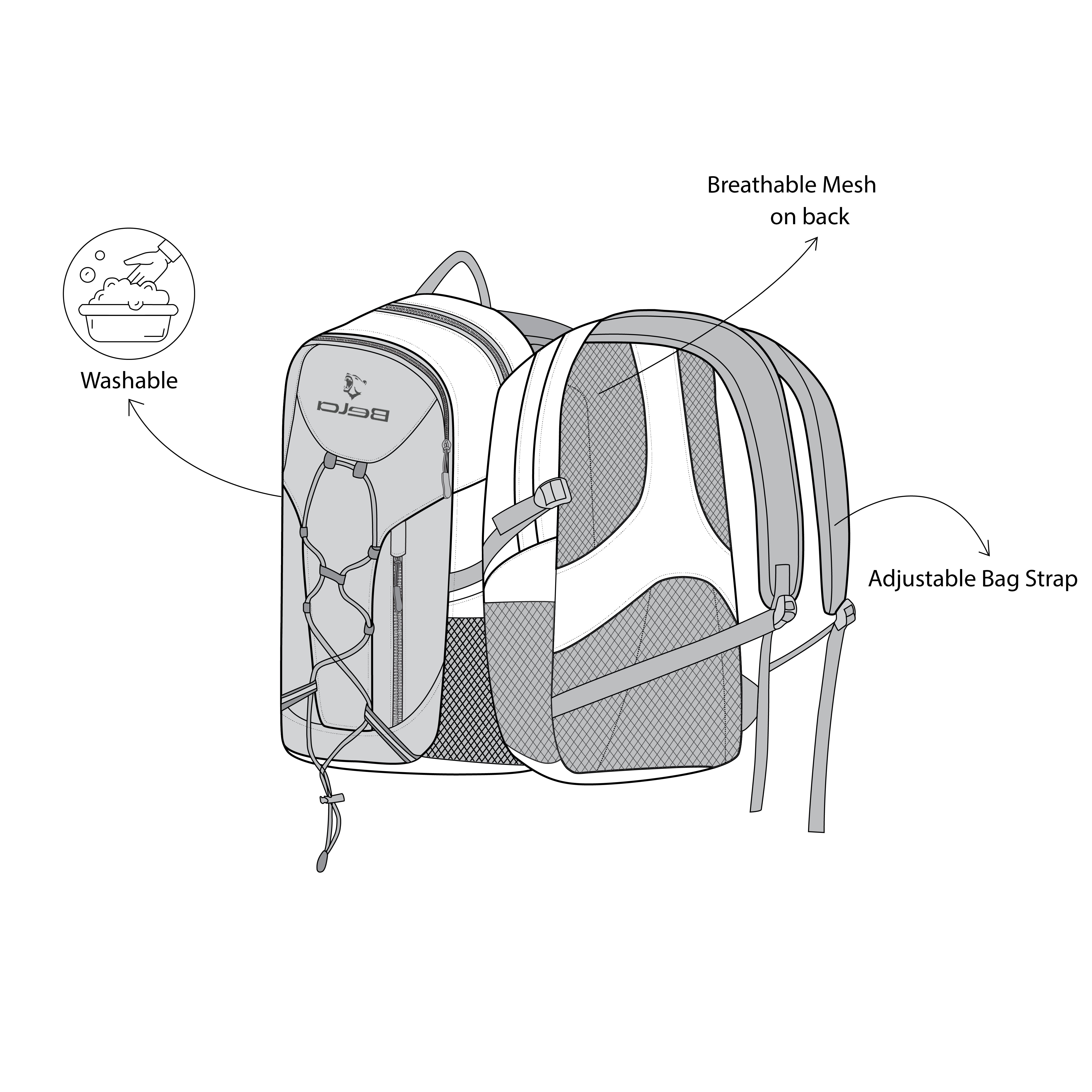 BELA Shadow Hiker Black Yellow - Motorbike Bag