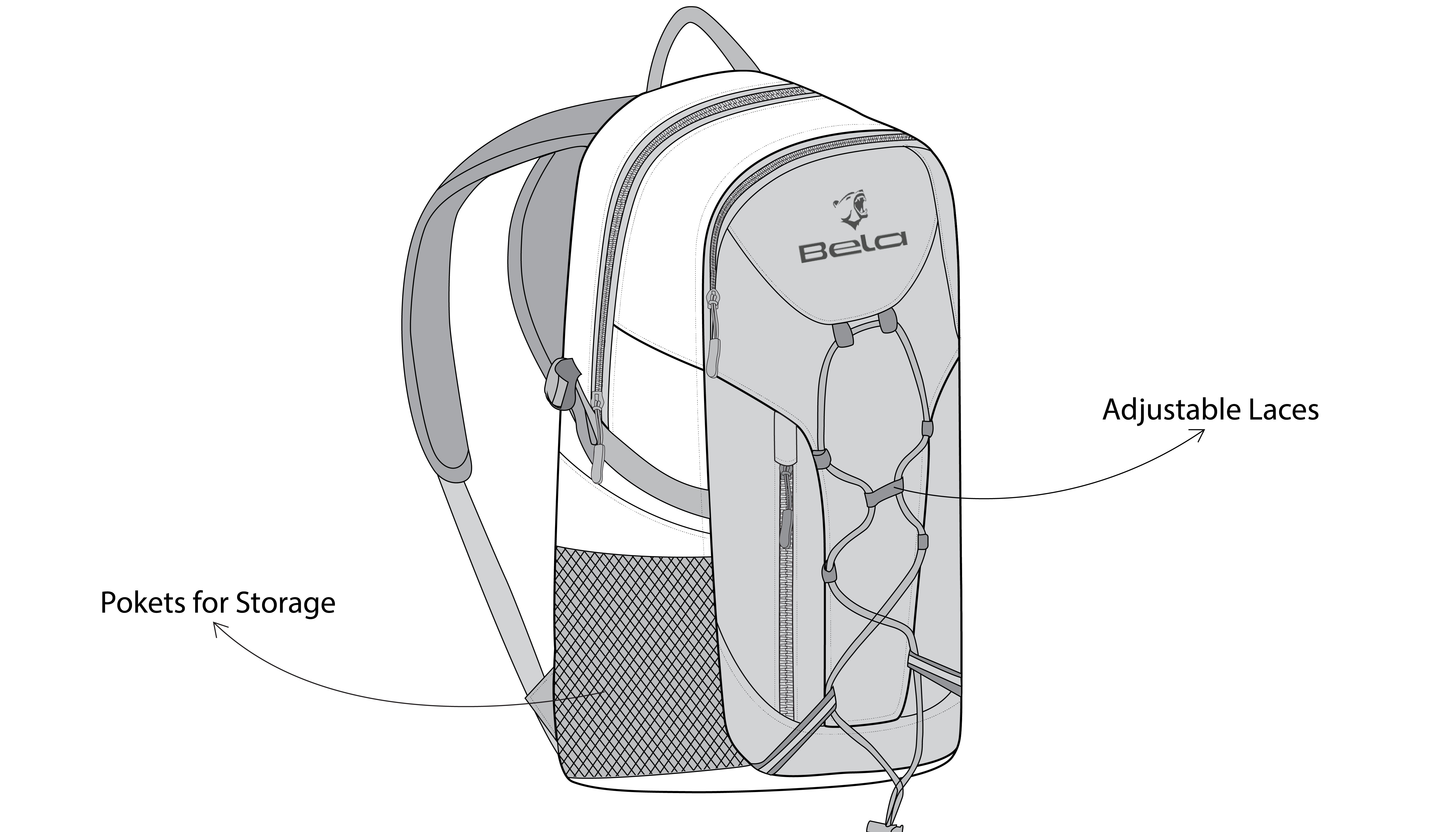 BELA Shadow Hiker Black Yellow - Motorbike Bag