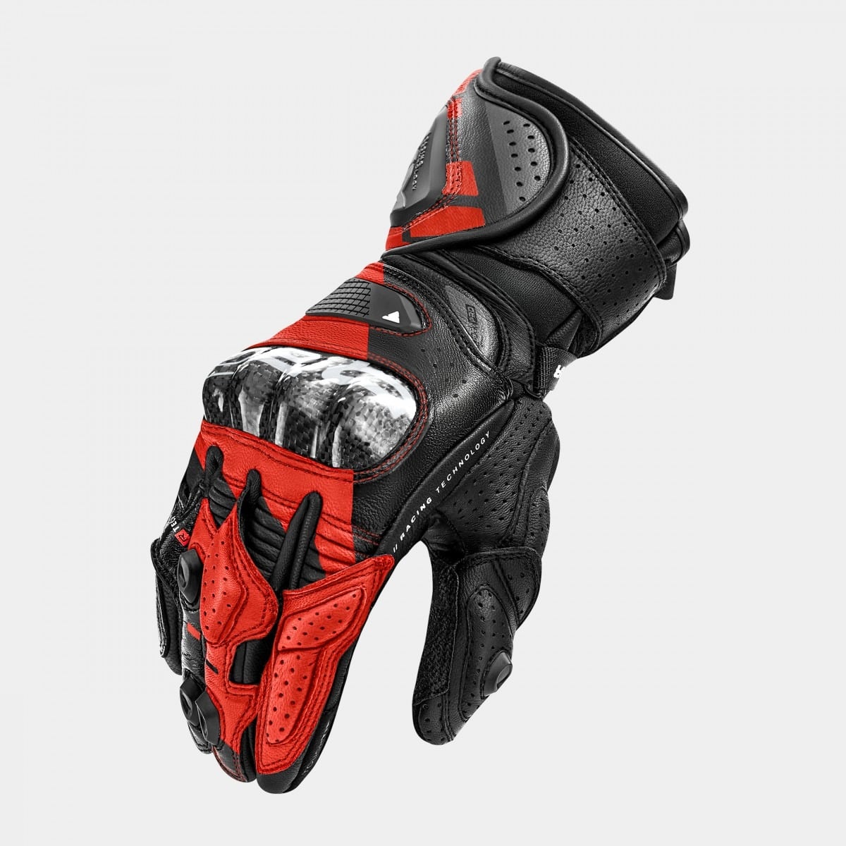 SHIMA RS-3 MEN MOTORCYCLE GLOVES BLACK RED FLUO