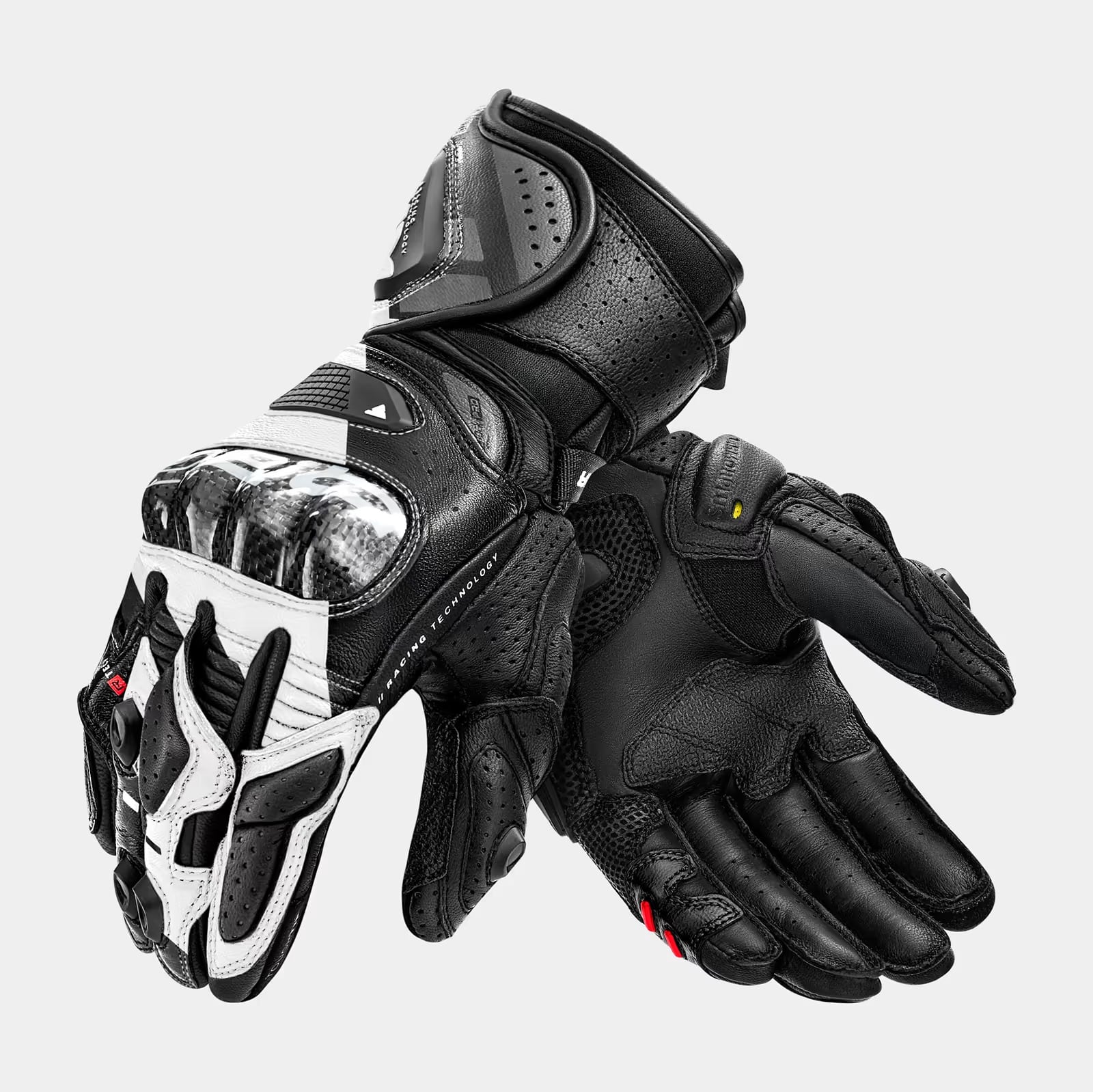 SHIMA RS-3 MEN MOTORCYCLE GLOVES BLACK WHITE