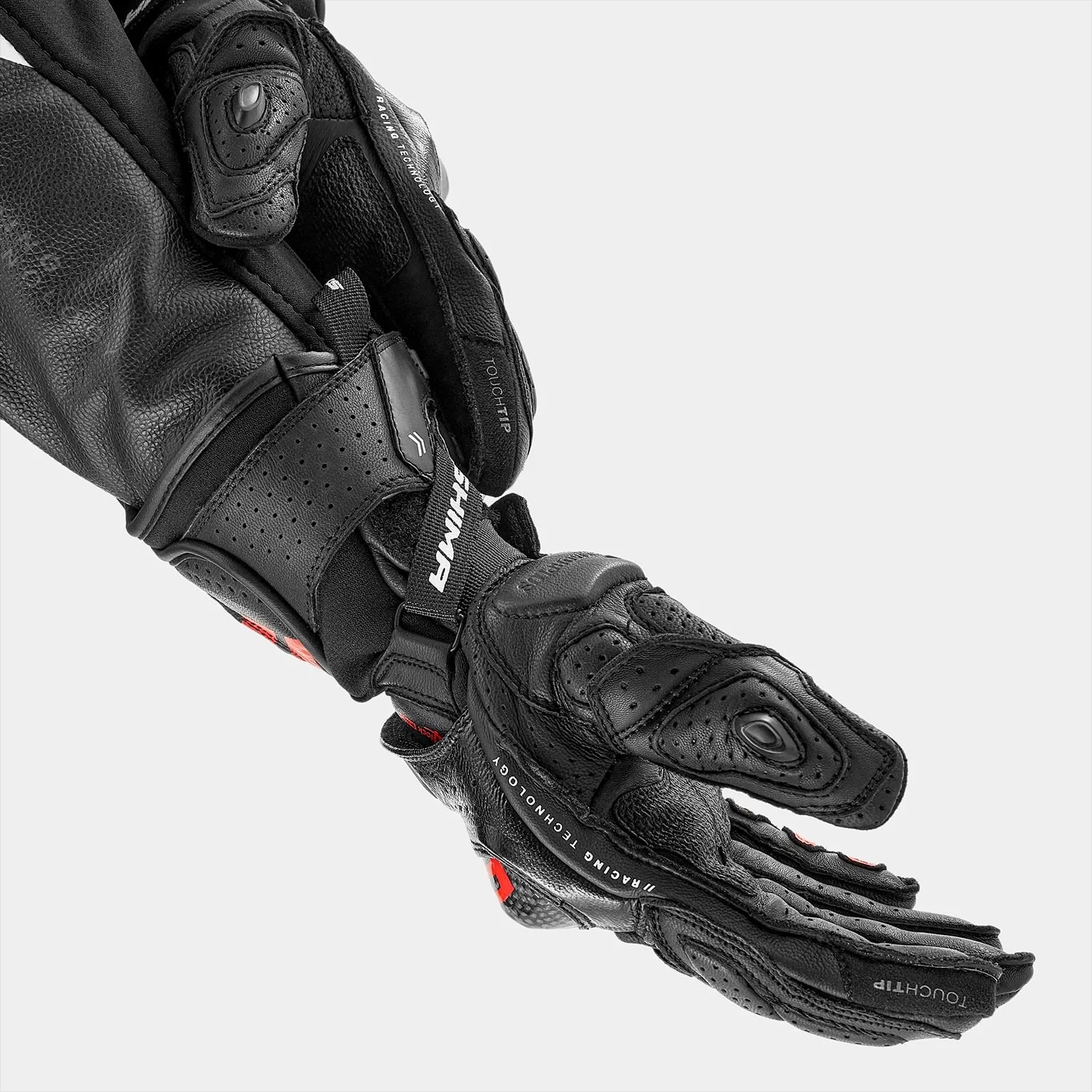 SHIMA RS-3 MEN MOTORCYCLE GLOVES BLACK RED