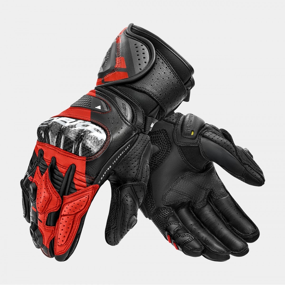 SHIMA RS-3 MEN MOTORCYCLE GLOVES BLACK RED FLUO