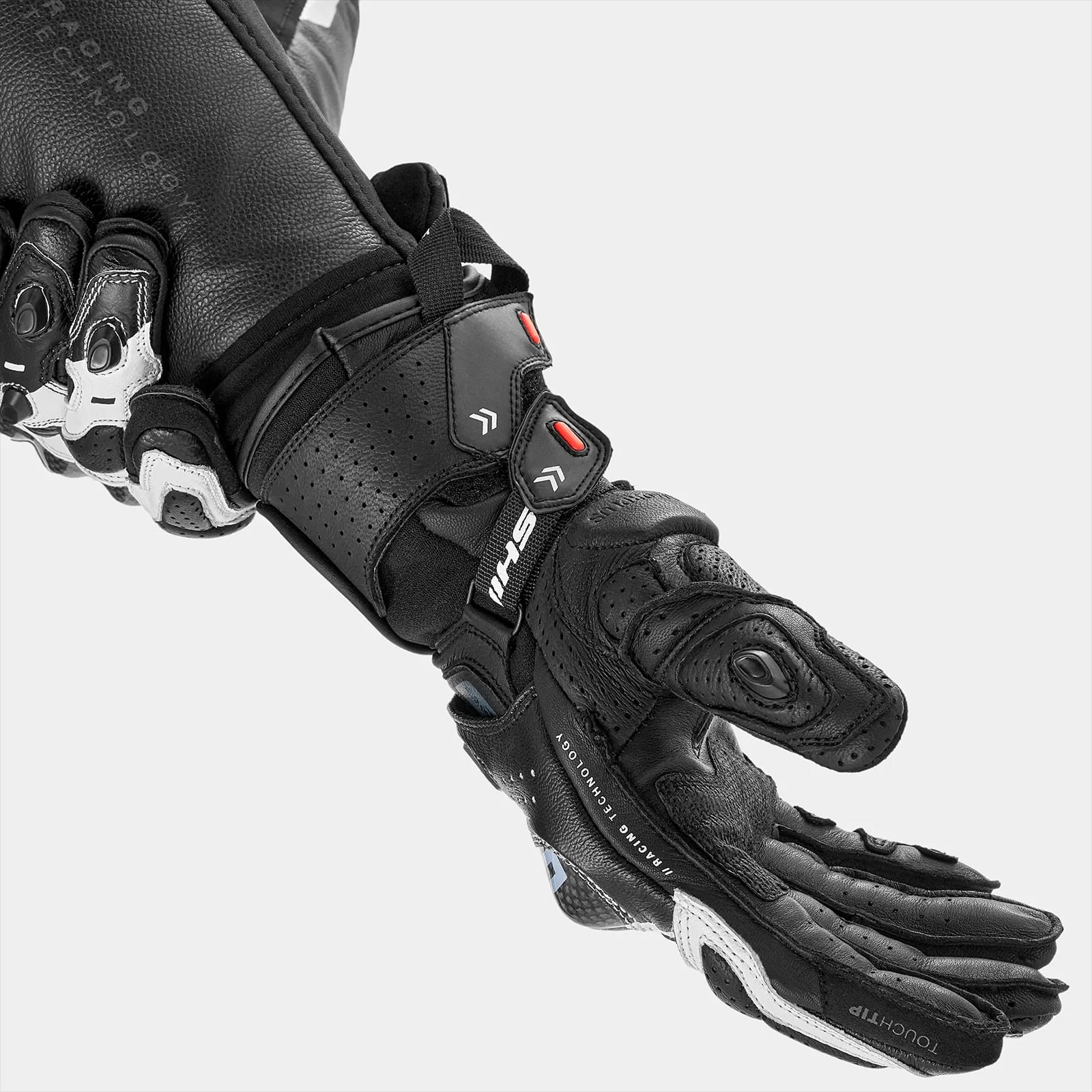 SHIMA RS-3 MEN MOTORCYCLE GLOVES BLACK WHITE