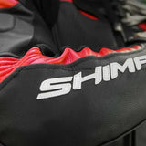 SHIMA CHASE MOTORCYCLE LEATHER JACKET BLACK RED