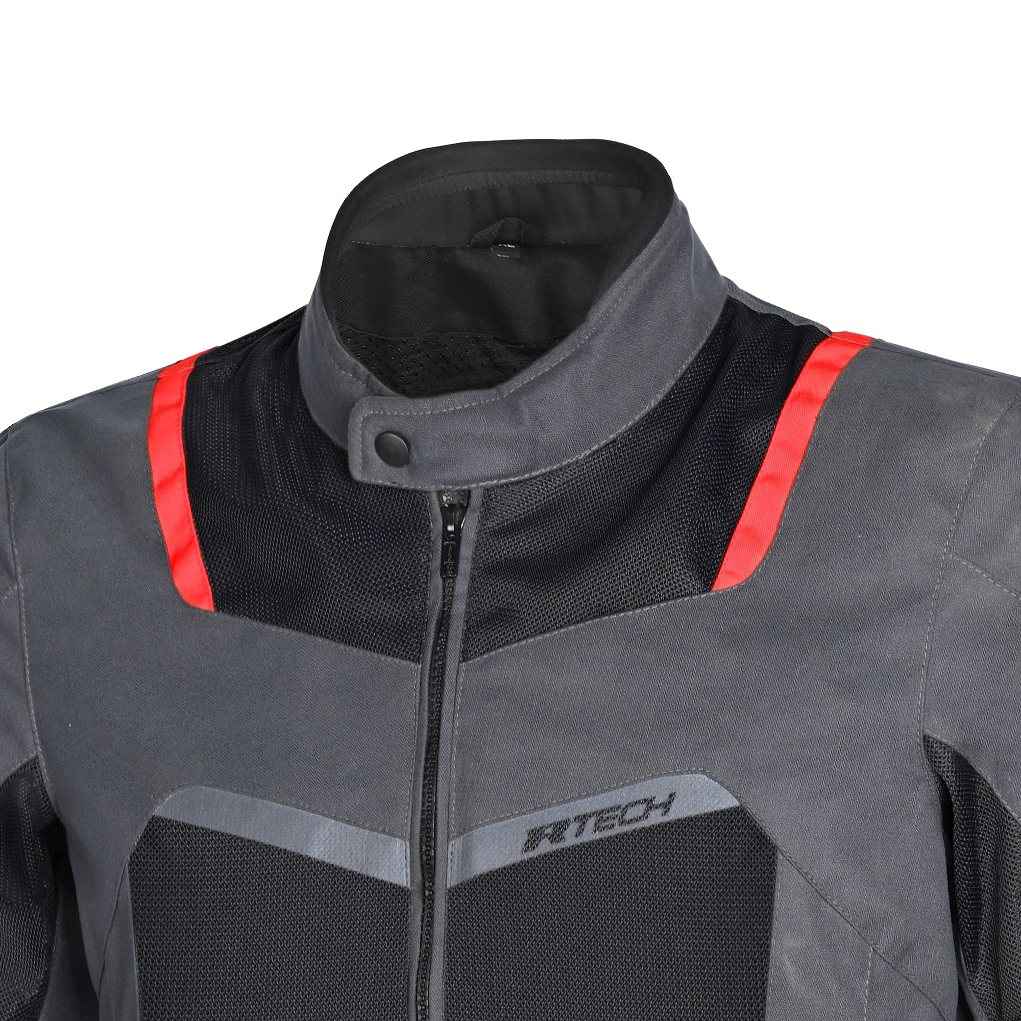 R Tech Spiral Mesh Motorcycle Jacket Anthracite Grey Black Red