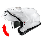HJC I80 Plain adventure touring modular Pearl white