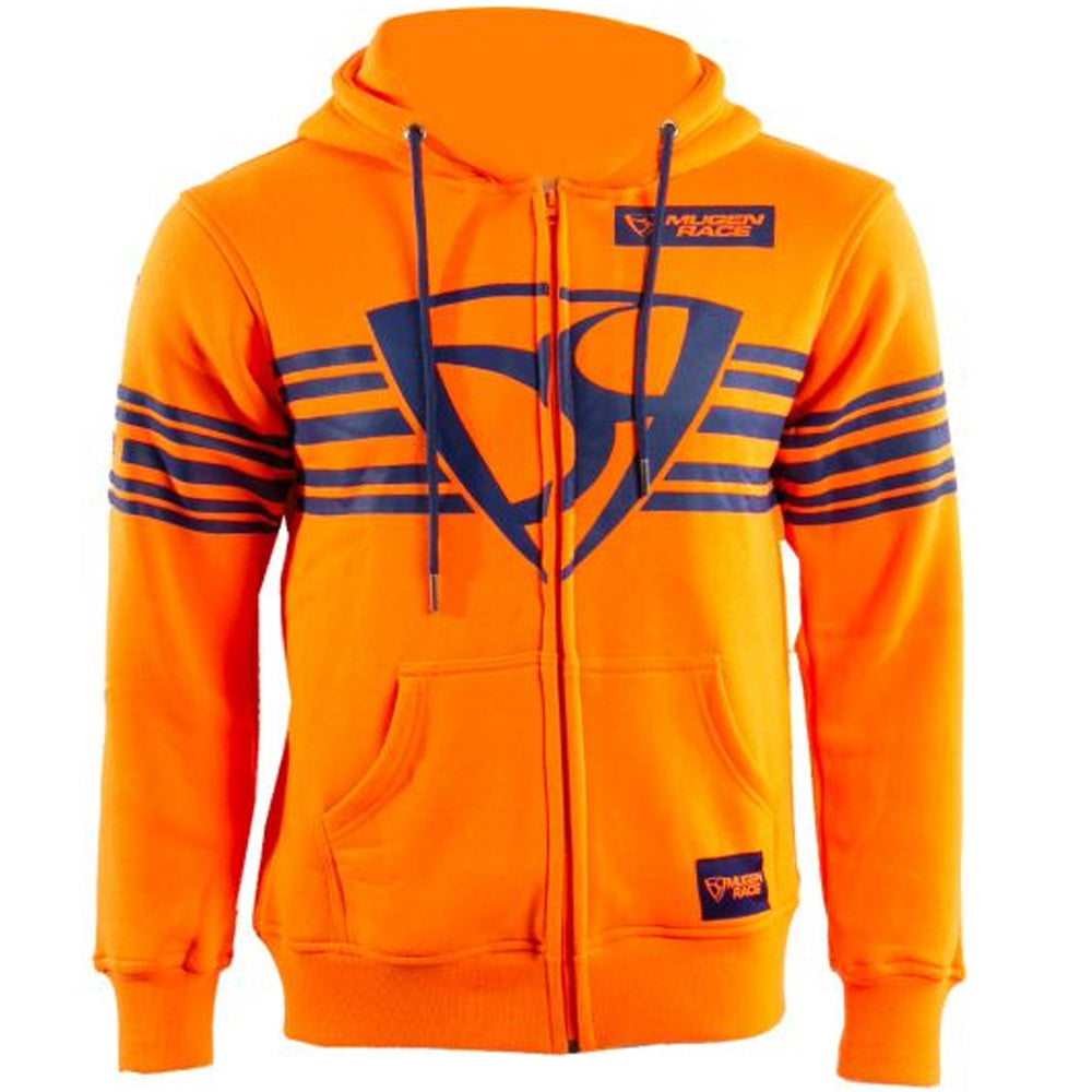 MUGENRACE H-MNR-2488 Shield Sudadera capucha cremallera Naranja