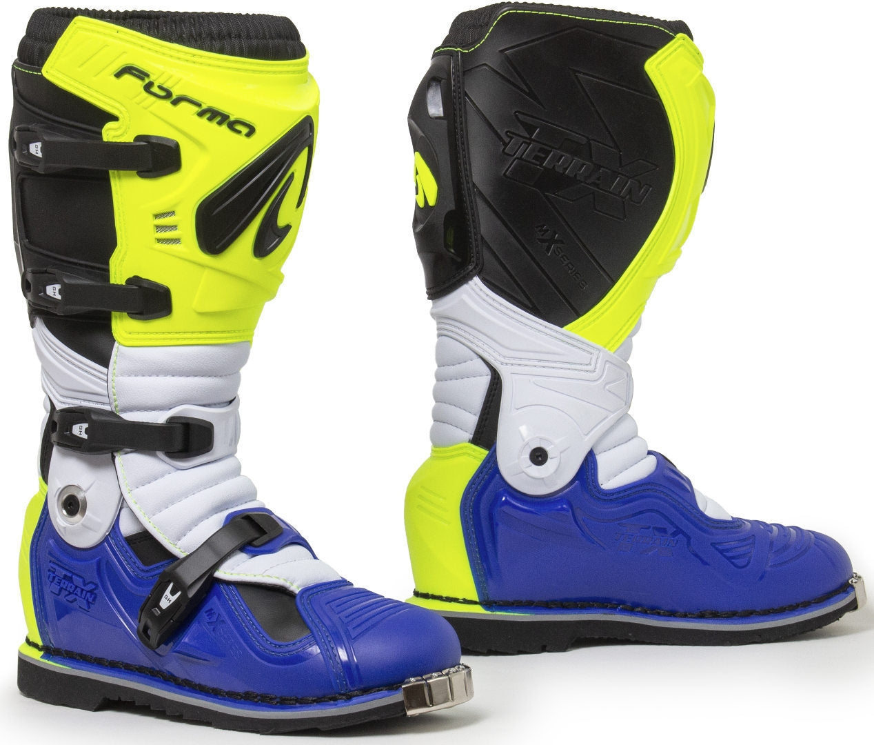 FORMA- TERRAIN EVOLUTION TX BOOTS YELLOW FLUO/WHITE/BLUE - SECURTEX MOTOR SL (t/a MaximoMoto)