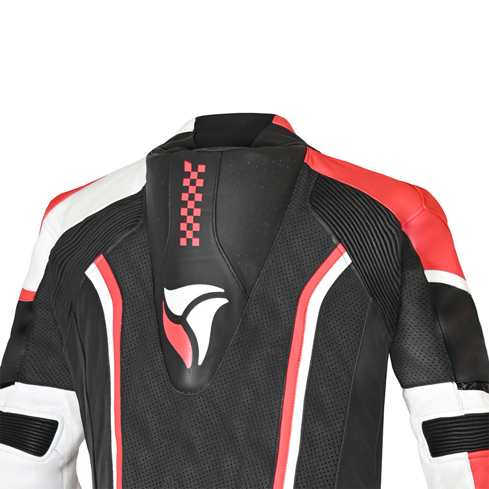 R Tech Hawk 1PC Motorcycle Racing Suit Black White Red