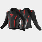 SHIMA MIURA 2.0 MOTORCYCLE LEATHER JACKET BLACK RED