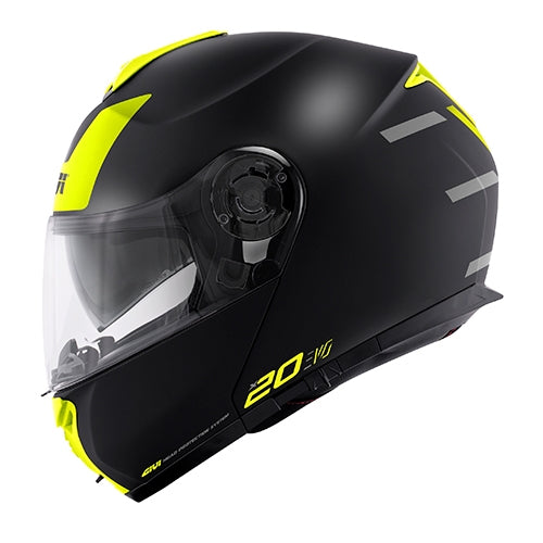 givi x20 expedition evo full face modular motorcycle helmet black yellow