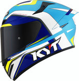 KYT- TT-COURSE GRAND PRIX WHITE/BLUE HELMETS - SECURTEX MOTOR SL (t/a MaximoMoto)