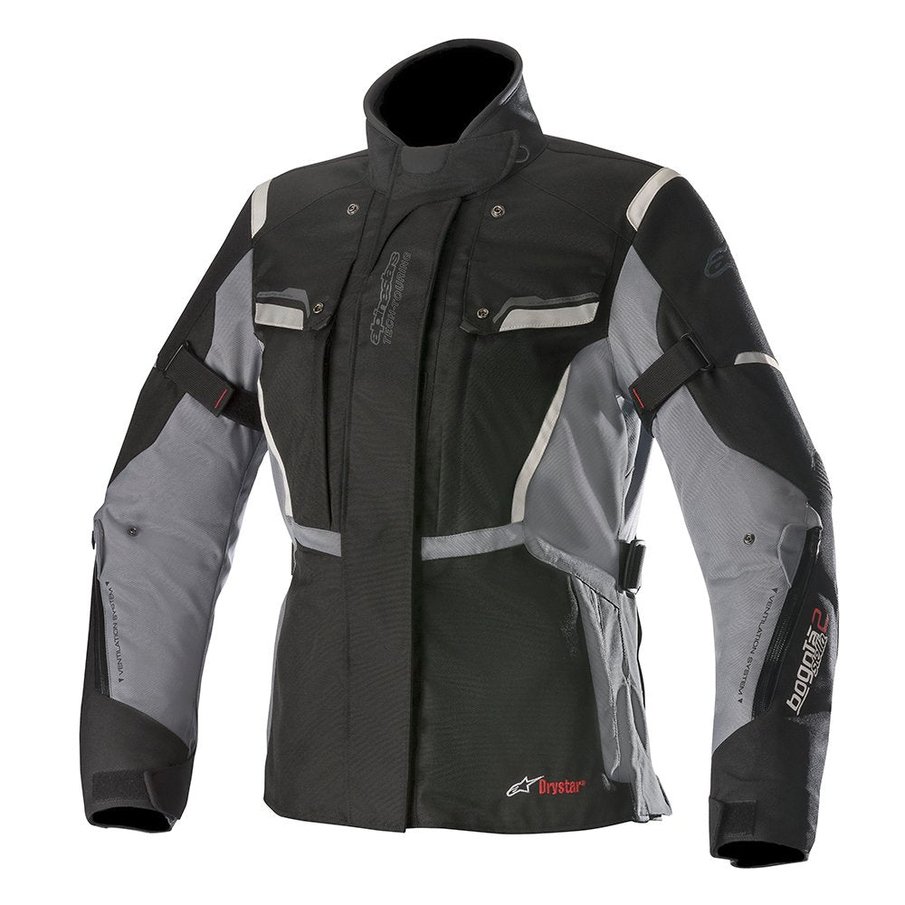Alpinestars Stella Bogota Drystar Jacket v2 Black Grey - front pic