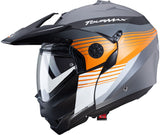 CABERG-Helmet Tourmax Titan MATT/GUN/METAL/ORANGE/WHI - SECURTEX MOTOR SL (t/a MaximoMoto)