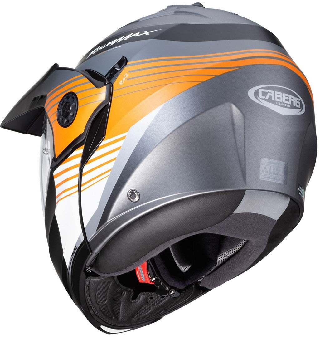CABERG-Helmet Tourmax Titan MATT/GUN/METAL/ORANGE/WHI - SECURTEX MOTOR SL (t/a MaximoMoto)