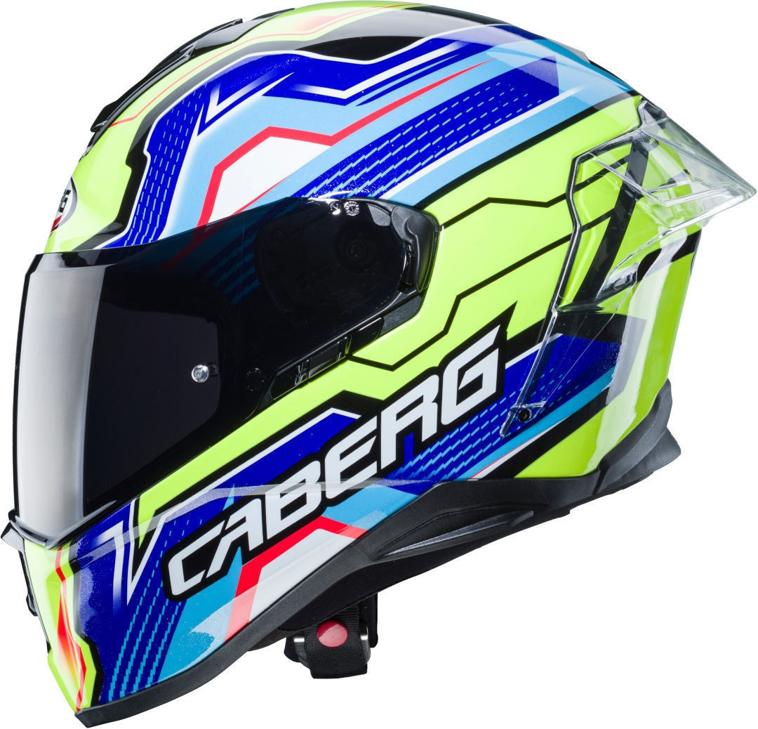 CABERG-Helmet DRIFT EVO LB29 BLACK/YELLOW FLUO/BLUE - SECURTEX MOTOR SL (t/a MaximoMoto)