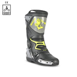 BELA RACE PRO MOTORCYCLE RACING LEATHER BOOTS BLACK GREY YELLOW