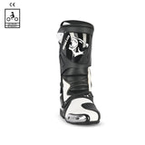 BELA RACE PRO MOTORCYCLE RACING LEATHER BOOTS BLACK WHITE
