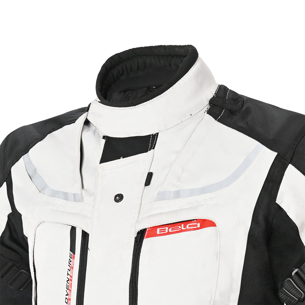 Bela Transformer Motorcycle Touring Water-Resistant Jacket White Black Red