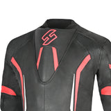 SHUA Infinity - 1 PC Motorcycle Racing Leather Suit - Black Red
