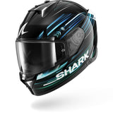 SHARK SKWAL i3 LIGHT-BLUR MOTORCYCLE HELMET BLACK BLUE GREEN