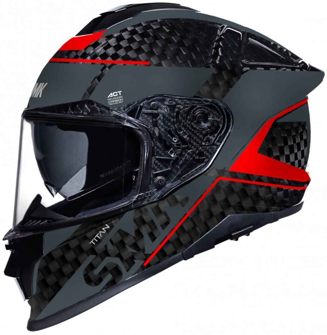 SMK Titan Carbon Full Face Motorcycle Helmet Sport Touring Helmet