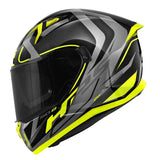 GIVI 50.8 Racer Full Face Motorcycle Helmet Black Titanium Yellow