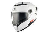 MT Thunder 4 SV Solid A0 Touring Motorcycle Full Face Helmet White Pearl Shiny - SECURTEX MOTOR S.L (t/a MaximoMoto)