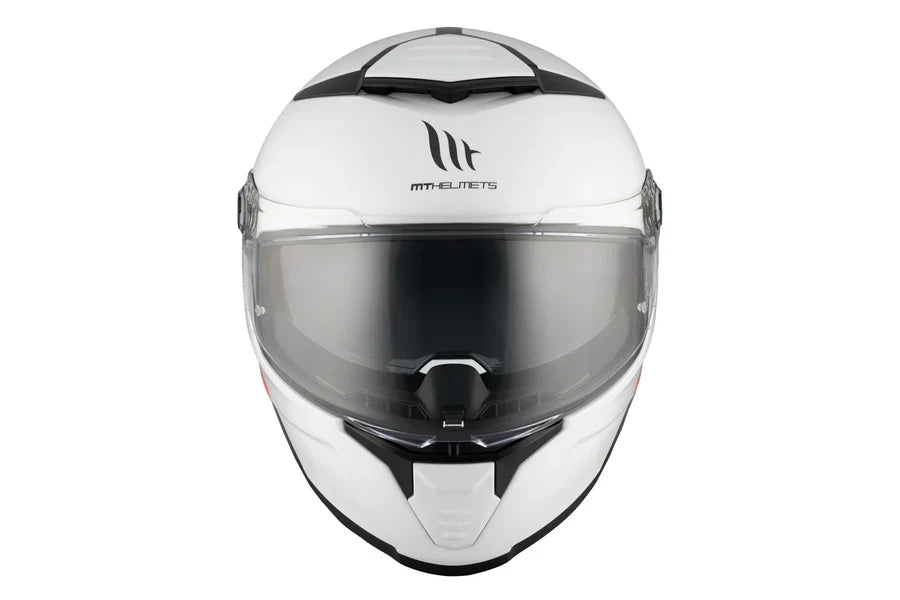 MT Thunder 4 SV Solid A0 Touring Motorcycle Full Face Helmet White Pearl Shiny - SECURTEX MOTOR S.L (t/a MaximoMoto)