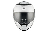 MT Thunder 4 SV Solid A0 Touring Motorcycle Full Face Helmet White Pearl Shiny