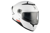 MT Thunder 4 SV Solid A0 Touring Motorcycle Full Face Helmet White Pearl Shiny
