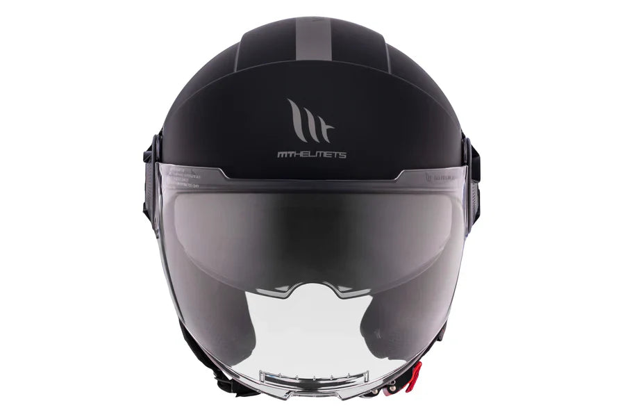 MT VIALE SV S SOLID A1 Urban Motorcycle Helmet Matt Black - SECURTEX MOTOR SL (t/a MaximoMoto)