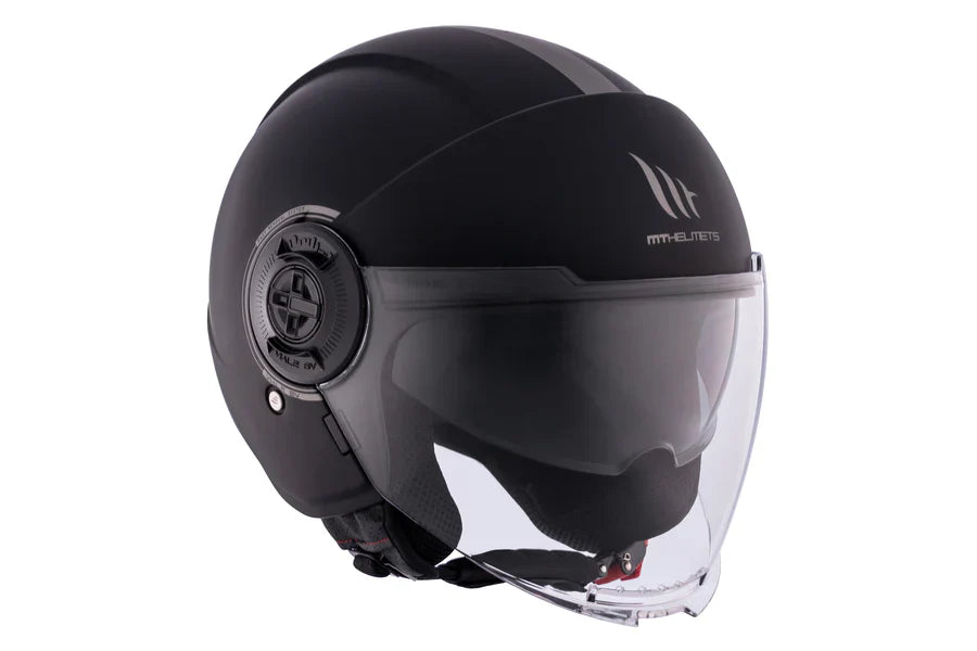 MT VIALE SV S SOLID A1 Urban Motorcycle Helmet Matt Black - SECURTEX MOTOR SL (t/a MaximoMoto)