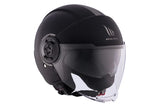 MT VIALE SV S SOLID A1 Urban Motorcycle Helmet Matt Black - SECURTEX MOTOR SL (t/a MaximoMoto)