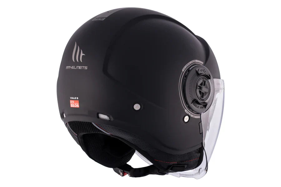 MT VIALE SV S SOLID A1 Urban Motorcycle Helmet Matt Black - SECURTEX MOTOR SL (t/a MaximoMoto)