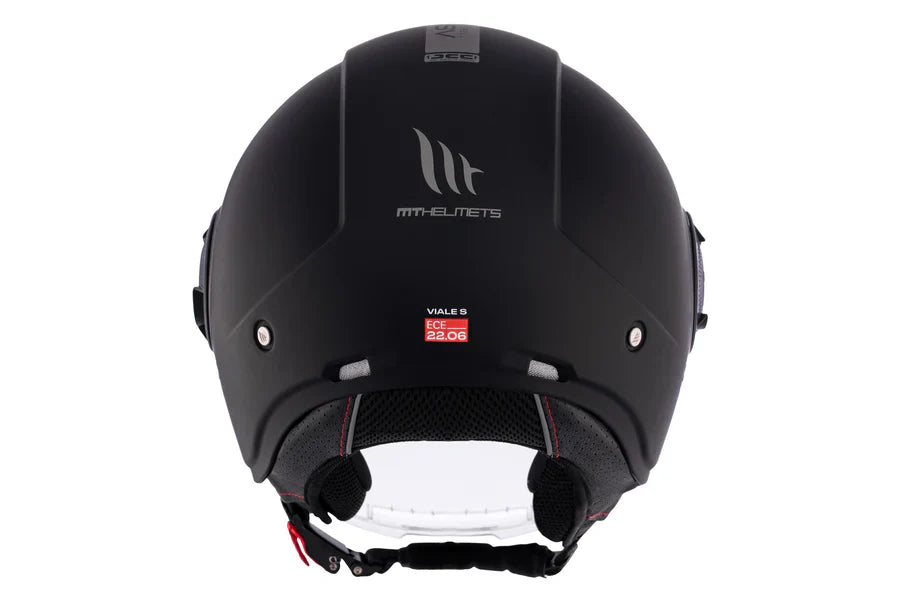 MT VIALE SV S SOLID A1 Urban Motorcycle Helmet Matt Black - SECURTEX MOTOR SL (t/a MaximoMoto)