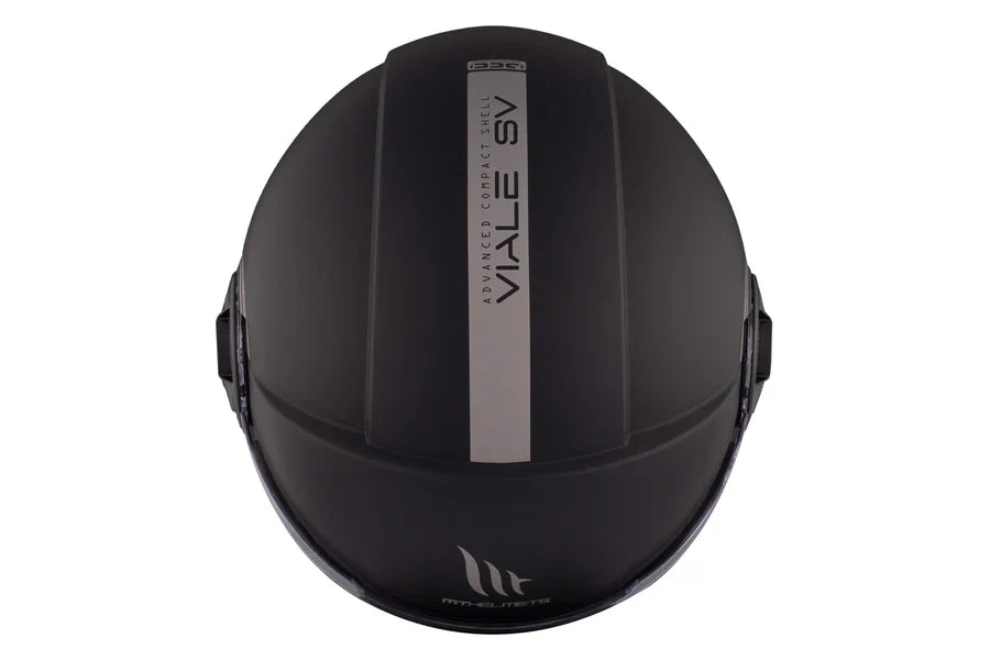 MT VIALE SV S SOLID A1 Urban Motorcycle Helmet Matt Black - SECURTEX MOTOR SL (t/a MaximoMoto)