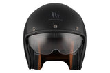 MT LE MANS 2 SV S SOLID A1 Open Face Motorcycle Helmet Glossy Black