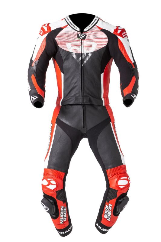 MUGENRACE MNR-2109 TRAJE CUERO ESCORPIÓN Negro Blanco Rojo