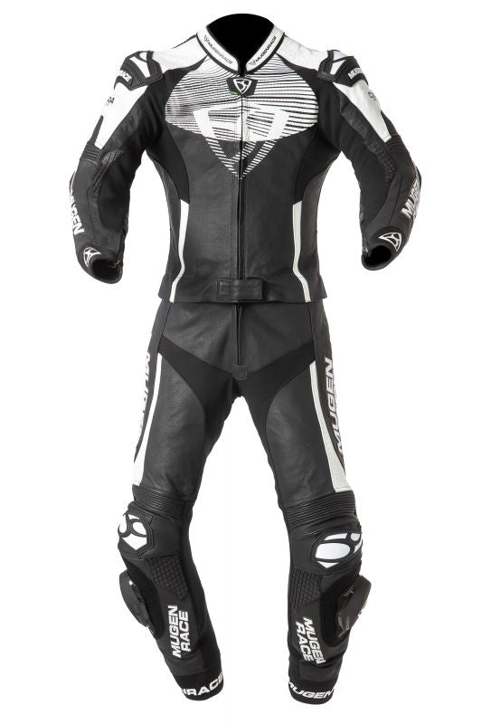 MUGENRACE MNR-2109 TRAJE CUERO Negro Blanco