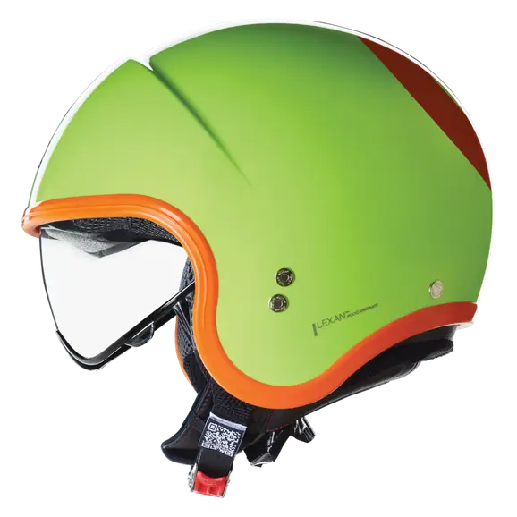 NOLAN N21-06 OCIO 344 Open Face Motorcycle Helmet Green Pules Orange