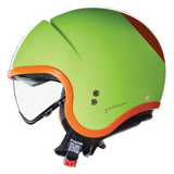 NOLAN N21-06 OCIO 344 Open Face Motorcycle Helmet Green Pules Orange