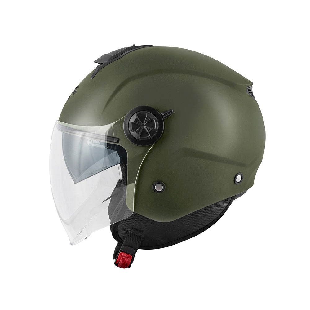 KAPPA KV60B cara abierta Casco moto verde mate