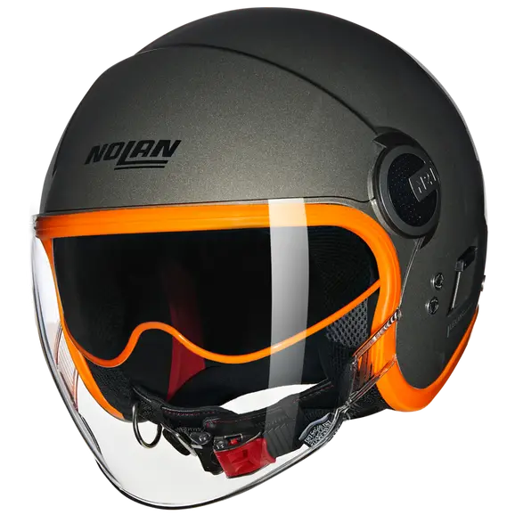 NOLAN N21 OCIO VISOR 349 open face motorbike helmet Stone orange