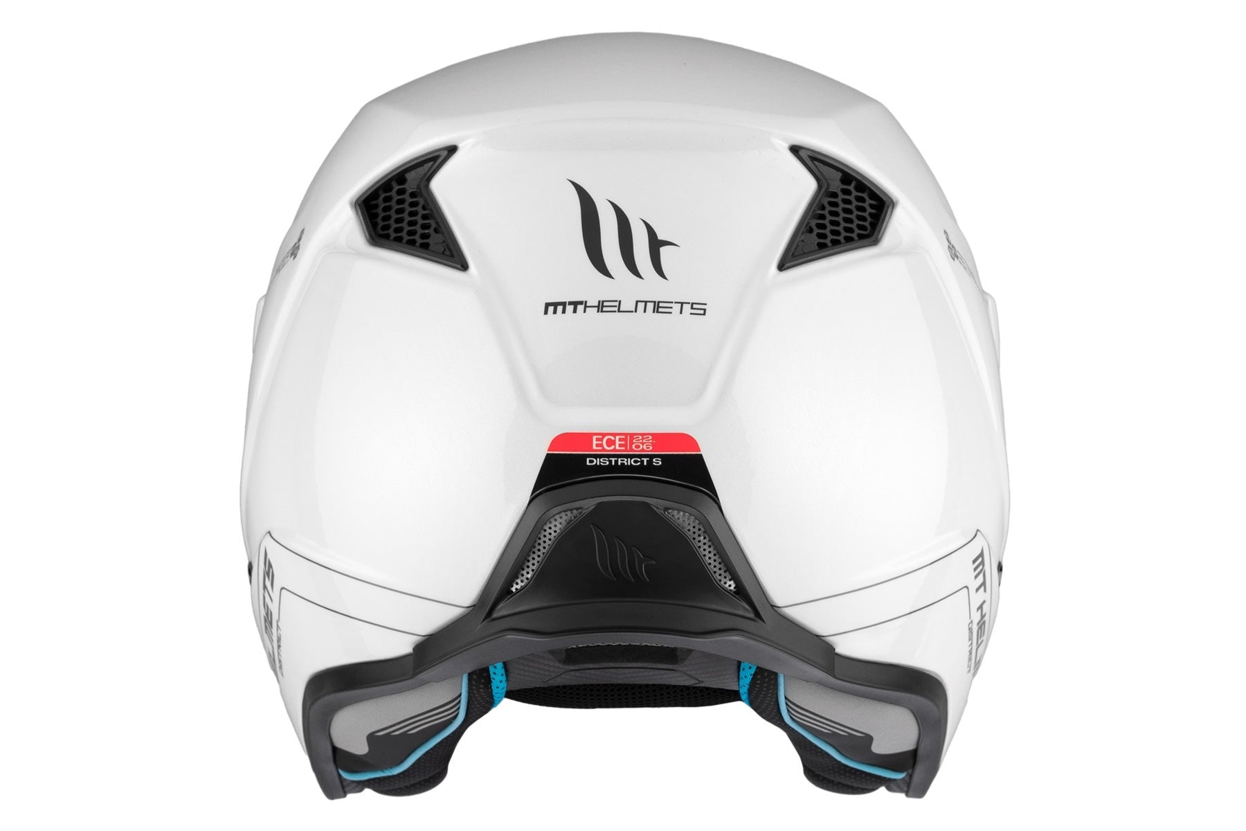 MT District Sv Solid A0 in Gloss White Off-Road Motorcycle Helmet