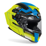 AIROH - HELMETS GP550 S CHALLENGE BLUE/YELLOW MATT