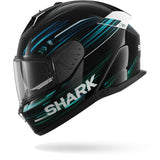 SHARK SKWAL i3 LIGHT-BLUR MOTORCYCLE HELMET BLACK BLUE GREEN