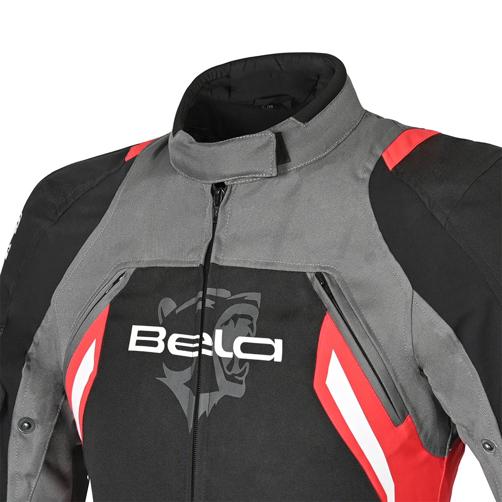 BELA - Elanur Lady Textile Jacket Black/Anthracite/Red - SECURTEX MOTOR SL (t/a MaximoMoto)
